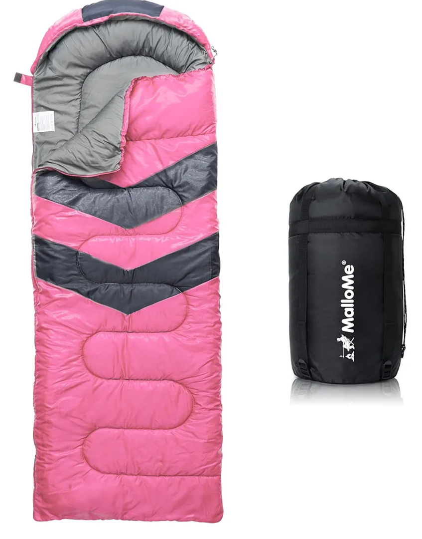 MalloMe Sleeping Bags for Adults Cold Weather & Warm - Backpacking Camping Sleeping Bag for Kids 10-12, Girls, Boys - Lightweight Compact Camping Essentials Gear Accessories Hiking Sleep Must Haves