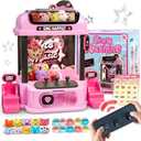 Claw Machine for Kids with Remote Control, Y2K Toy for Girls Age 3+, Girl's Birthday Gifts with Plush Toy and Capsules, Kawaii Room Decor for Teens, Girl Age 3 4 5 6 7 8 9 10 11 12