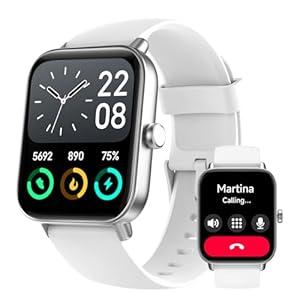 Fitpolo Smart Watch for Men Women, 1.8” Touchscreen, Bluetooth Call, Alexa Built-in, 24/ 7 Heart Rate, SpO2 Monitor, Step Counting, Sleep Tracking, IP68 Waterproof Fitness Tracker Watch for Android iPhone