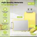 Titanium Cutting Board for Kitchen, Cutting Boards Non Toxic Double Sided Metal Pure Titanium and Wheat Straw PP Chopping Board Food Grade Easy to Clean Large Size 16"*10"*0.9"(Yellow)