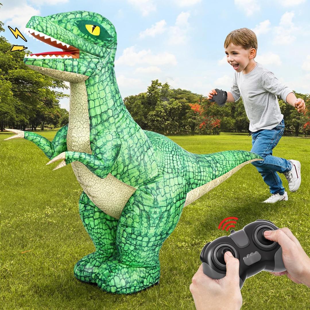 2.4GHZ Remote Control Inflatable Dinosaur Toy for Kids,Electric Toy Dinosaur with 360Rotation,Forward & Backward,Rechargeable Walking Dinosaur Toy for Boys Kids Age 6-8 8-12 Birthday Gifts 2.4GHZ Remote Control Inflatable Dinosaur Toy for Kids,Electric Toy Dinosaur with 360Rotation,Forward & Backward,Rechargeable Walking Dinosaur Toy for Boys Kids Age 6-8 8-12 Birthday Gifts