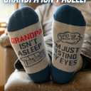 InnoBeta Grandpa Gifts, Gifts for Grandpa on Christmas, One Size Crew Socks, Im Just Resting My Eyes