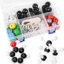 Molecular Model Kit, 124 Pcs Organic Molecular Chemistry Set, Atom Element Model Kit for Lessons in Chemistry, Molecular Structures Building kit, Ochem Science Gift for Teachers and Students