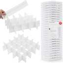 40Pcs Drawer Dividers, Adjustable Drawer Organizer for Socks, Underwear, Makeup, Can Help Tidy Kitchen, Bedroom, Dresser White
