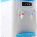 Top Loading Water Cooler Water Dispenser Countertop Water Cooler Dispenser for 3 to 5 Gallon Bottles, Hot Cold Water Dispenser for Home Kitchen Offices Dorm