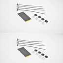 NC Universal Fan Mount Kit for 7 9 10 12 14 16 Electric Slim Fan Plastic Push Through Radiator Tie Strap (2 Pack)