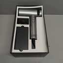 Cosy Companions Hair Dryer - High-Speed 150,000 RPM Hairdryer for Fast Drying, 500Million Negative Ionic & Thermo-Control & Cool Shot Button & HD Display Blow Dryer with Magnetic Diffuser & Nozzle (Metal Silver Grey)