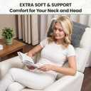 Recliner Pillow Soft Corduroy Neck Pillow for Recliner, Adjustable Recliner Headrest Pillow with Weighted Back Flap Non-Slip Head Pillow for Recliner, Couch, Chair, Sofa