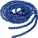 Christmas Wooden Bead Garland Wood Bead Garland Christmas Tree Decorations for Holiday Favors, 12 Feet(Royal Blue)