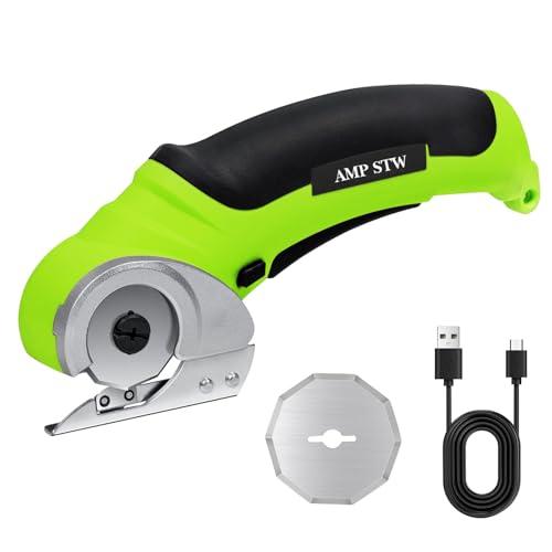 Cordless Electric Fabric Scissors, Power Rotary Cutter,Cardboard Box Heavy Duty Scissor, Rechargeable Sewing Shears (With 1 Blades)