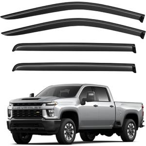 Window Visors Rain Guards for 2020-2026 Chevy Silverado/GMC Sierra 2500HD/3500HD Crew Cab, Out-Channel Window Vent Wind Deflectors Visors Shades for 20-26 Silverado/Sierra 2500/3500 HD Crew Cab