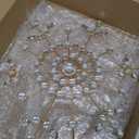 10 Inch Snowflake Christmas Tree Topper Vintage Gold Christmas Tree Topper with Crystal Metal Brass Xmas Decoration Antique Glitter Snow Floral Flake for Xmas Ornament Holiday Party Decor