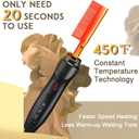 NICEMOVIC Ceramic Heating Hair Straightener Comb - Hot Pressing Brush for Natural Black Hair, Beard Wigs, and Curling (Gold)