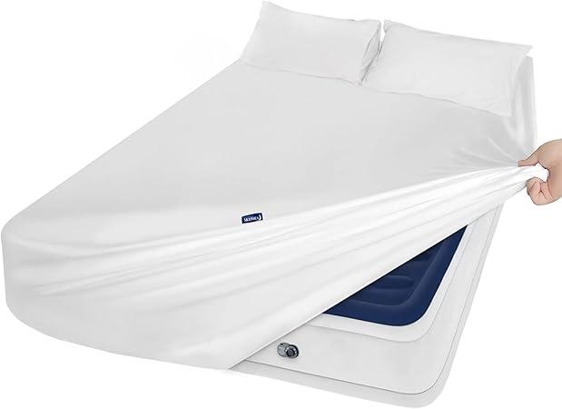 Sleep Solution Moonsea 2 Count White Pillow Case 20x30 inches, Twin Size Fitted Sheet Sleep Solution Moonsea 2 Count White Pillow Case 20x30 inches, Twin Size Fitted Sheet