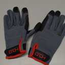 HANDLANDY Work Gloves for Men & Women, Utility Mechanic Working Gloves Touch Screen, Flexible Yard Work Gloves (Small (Pack of 1), Grey)