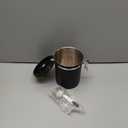 INFTYLE Coffee Canister with Airtight Lid, 22oz, 60 fl oz White, Stainless Steel Air Tight Lid Container with Date Tracker and Scoop Food Storage Jar for Grounds Coffee, Beans, Flour, Cereal (Black)