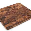 Ironwood Gourmet Oslo End Grain Utility Cutting Board, 14 x 16 Inches, Natural Acacia Wood