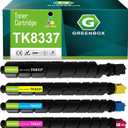 GREENBOX Compatible TK-8337 TK8337 High Yield Toner Cartridge Replacement for Kyocera 1T02RL0US0 1T02RLCUS0 1T02RLBUS0 1T02RLAUS0 for TASKalfa 3252ci 3253ci CS3252ci CS3253ci Printer (4-Pack, K/C/Y/M)
