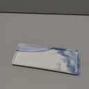 VSUINGO 9.2" Porcelain Small Bathroom Tray, Ceramic Countertop and Vanity Tray for Cosmetics, Perfume, Jewelry, Candle - Soap Tray for Kitchen Counter (Blue) (9.2" x 3.6" x 0.6")