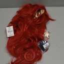 Probeauty Mermaid Wig Long Red Curly Body Wave Wig Halloween Cosplay Costume Wigs for Women+Wig Cap