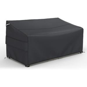 Gasadar Waterproof Outdoor Sofa Cover, 3-Seater Outdoor Loveseat Cover, 79" L37" D35" H, Black