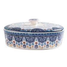 Bico Ceramic 8.8 inch Tortilla Warmer, Tortilla Server with Lid, Taco Holder for Mexican Fiesta Party, Taco Tuesday, Microwave and Dishwasher Safe