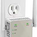 NETGEAR Wi-Fi Range Extender EX6120 - Coverage Up to 1500 Sq Ft and 25 Devices with AC1200 Dual Band Wireless Signal Booster & Repeater (Up to 1200Mbps Speed), and Compact Wall Plug Design, White
