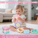 GRESEESM Montessori Toys for 1 Year Old Girls Gifts, Toddler Busy Board, Baby Learning Travel Sensory Toys for Toddlers 1-3, 1st Birthday Gifts, Easter Basket & Stocking Stuffer, Macarons, Medium Size