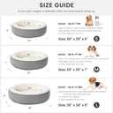 Love's cabin Round Donut Cat and Dog Cushion Bed, 20in Bed for Cats or Small Dogs, Anti-Slip & Water-Resistant Bottom, Super Soft Durable Fabric Pet Beds, Washable Luxury Cat & Dog Bed Gray