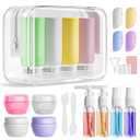 Muslish 21 Pack Leak Proof Silicone Travel Bottles Set, TSA Approved Containers for Toiletries, Travel Size Accessories and Shampoo Conditioner Bottles with Toiletry Bag (BPA Free) (Multi-color)