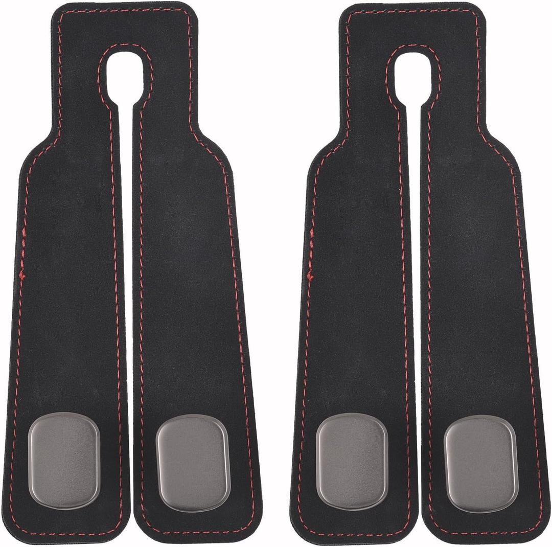 Pack of 2 Car Seat Headrest Hook for Purses and Bags, 2 in 1 Seat Back Storage Hooks, Double Hook Holder for Car Headrest-Black