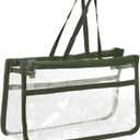 Clear Toiletry Bag, Waterproof Transparent Tote Bag, Clear Makeup Bags for Women, EVA Zipper Makeup Pouch, Clear Portable Toiletry Bags for Man Green