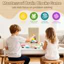 Wooden Stacking Puzzle Toy, Montessori Brain Blocks for Kids, 42Pcs 3D Russian Block Brain Teaser Puzzles & Wooden Puzzles for Toddlers, Educational Family Interactive Board Game, Gift for 3+ (1 Box)