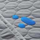 Crib Mattress Protector Sheets Waterproof 2 Pack, Quilted Crib Mattress Pad Cover Fitted Fits for Baby Toddler Bed Mattress, Grey, 52 x 28