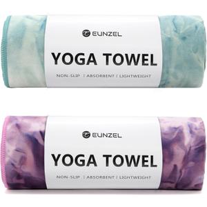 Eunzel Hot Yoga Towel Non-Slip Yoga Mat Towel Ultra-Absorbent Microfiber Towel for Hot Yoga, PilatesBikram and Workout 26.5"x 72"