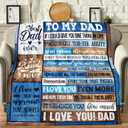 Dad Birthday Gift Birthday Gifts for Dad from Daughter Son Best Dad Gifts Soft Throw Blanket for Bedding Sofa (Dad Gifts, 50 x 58 Inch)