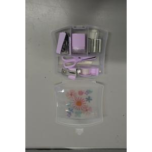 8 Pack Mini Office Supply Kits Mini School Supplies – Includes Mini Stapler, Scissors, Staple Remover, Puncher, Pencil Sharpener, Tape Dispenser (Purple)