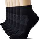 CS CELERSPORT 6 Pairs Women's Running Ankle Socks Athletic Sport Socks Cushioned (Medium)
