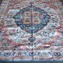 Washable Area Rug 8x10 Feet Floral Non Slip Living Room Kitchen Rugs Indoor Entryway Rug Floor Carpet for Dining Living Room Bedroom