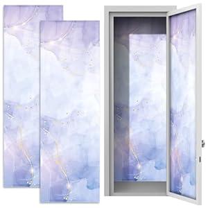 Konohan 2 Pcs School Magnetic Wallpaper for Lockers 12" x 36" Removable Magnetic Wallpaper Decorative Locker Accessories for School University(Purple Marble)