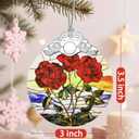 Christmas Ornaments: Stained Glass Ornament, Birth Flower Ornament, Christmas Tree Ornaments & Xmas Tree Decorations Exquisite Holiday Decor, Birth Flower Gifts Perfect Holiday & Xmas Gifts - June