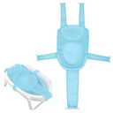 Colorlife Baby Bath Seat Support Net Infant Bathing Seat Support Mat, Adjustable Comfortable Non-Slip Five-Pointed Baby Shower Net Bathtub Sit Up Mesh for Newborn 0-6 Months-Light Blue(No Bathtub)