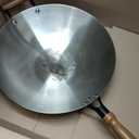 Oster Sangerfield 14-Inch Stainless Steel Wok With Wood Handles, Durable Non-Stick Stir Fry Pan for Gas and Electric Stovetops