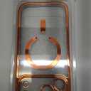 Glitter for iPhone 17 Pro Max Case with Eye-catching Integrated Lens Protection, [Sparkly Bling Back Panel] [Seamless Work with Magsafe] Cute Women Girly Phone Case for iPhone 17 Pro Max Cosmic Orange