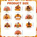 33Pcs Thanksgiving Decorations Hanging Swirls Turkey Hanging Decorations with Lights for Thanksgiving Party Home Office Classroom Indoor Decor