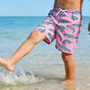 Cozople Boys Swim Trunks Compression Liner Swim Shorts Quick Dry Bathing Suit with Boxer Brief Swimwear 2-20T (5-6 Years, Crocodile)