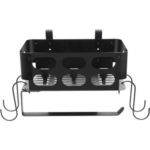 Storage Bin for Traeger Grills, Aluminum BBQ Storage Bin for Outdoor Grills with 7pcs Metal Hooks and Paper Towel Holder, for Traeger Pro 20/22/34/575/780, Ironwood 650