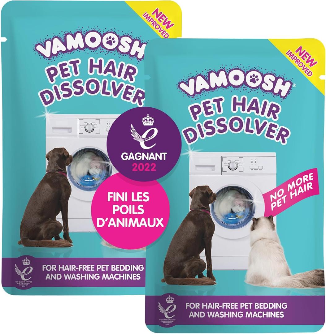 Vamoosh Pet Hair Dissolver | No Harmful Chemicals | Safe for Pets | Patented Pet Hair Dissolving Formula | Removes Odor | Dissolves Dog, Cat & Animal Fur | Easy to Use | 100g (Pack of 6)