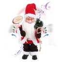Gfilay Animated Santa Claus Toy,Singing and Dancing Santa with LED Face and Jingle Bell Song,Christmas Indoor Home Party Decoration