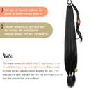 Long Braid Ponytail Extension with Hair Tie Straight Sleek Wrap Around Synthetic Hairpieces for Women, Natural Color, 28 Inch (Pack of 1)